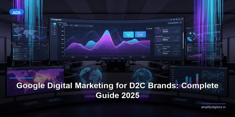 Google digital marketing dashboard showing ad performance for a D2C brand in India