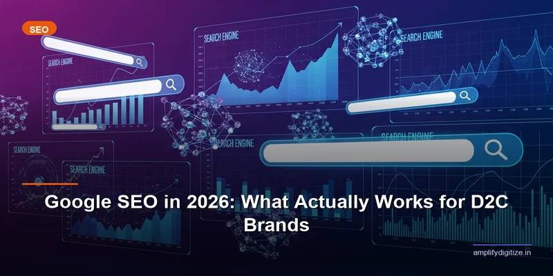 Google SEO strategy dashboard for D2C ecommerce brands in 2026