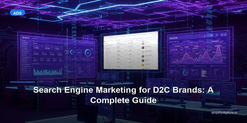 Search engine marketing dashboard showing Google Ads campaigns for a D2C brand