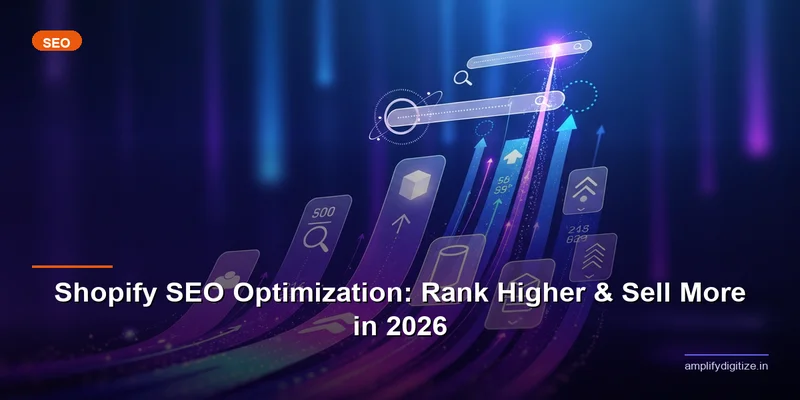 Shopify SEO optimization dashboard showing organic traffic growth for D2C ecommerce brand